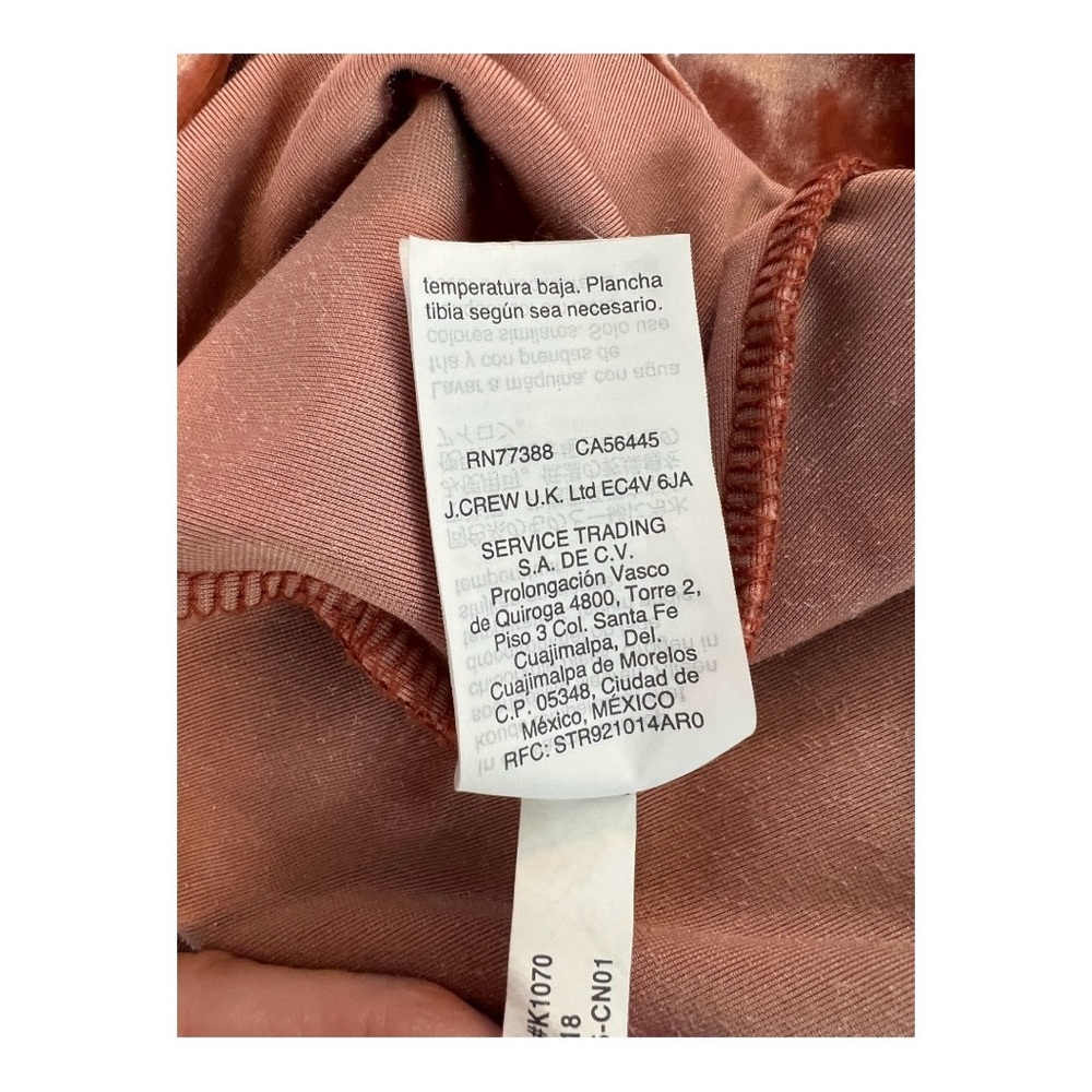 👗 EUC MADEWELL Women’s Afterglow Red Crushed Velvet Mock Neck Dress | Size M - Picture 8 of 9
